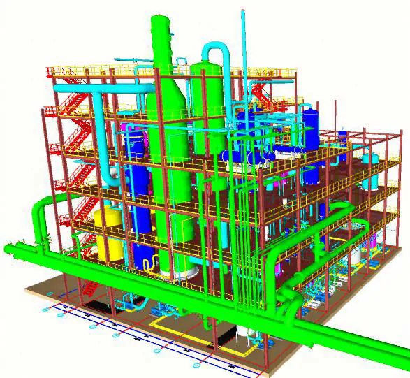 3D model of the 350 KL distillery plant