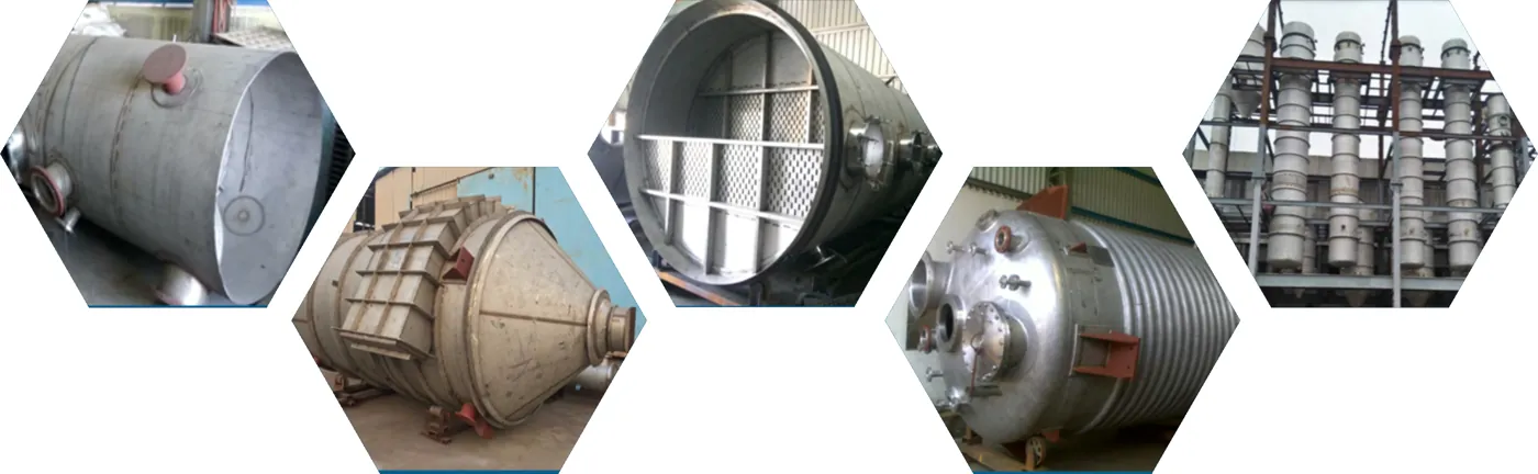 Fabricated vessels, heads and internals