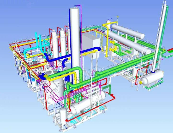 Multi-skid plant 3D model