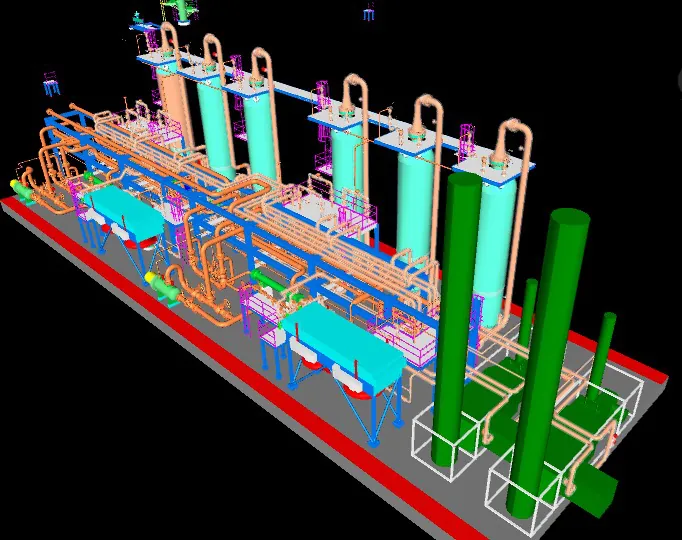 Stress model of a gas dehydration unit